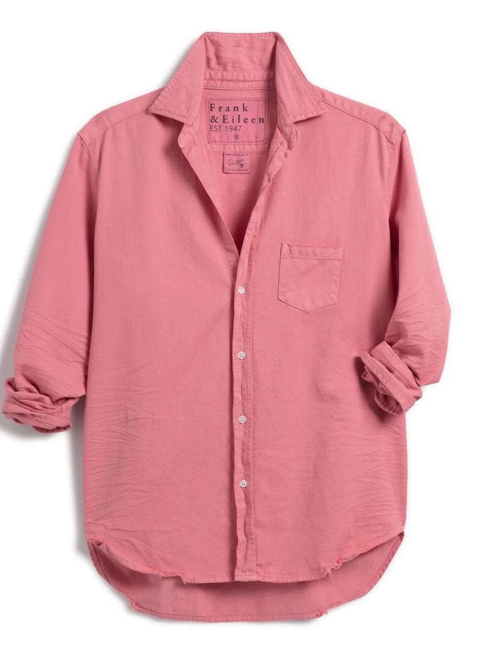 Frank & Eileen Famous Denim Shirt in Nantucket Red. Eileen cut size Medium